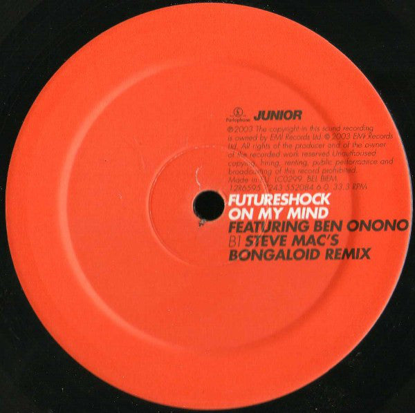 Futureshock Featuring Ben Onono : On My Mind (12", Single)