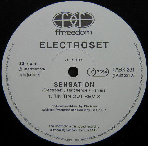 Electroset : Sensation (12", Single)