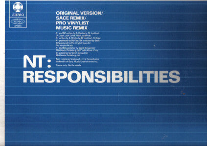 NT (2) : Responsibilities (12", Promo)