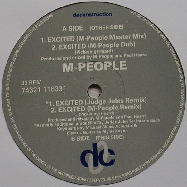 M-People* : Excited (12", Single)