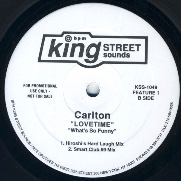 Carlton : Lovetime (2x12", Promo)