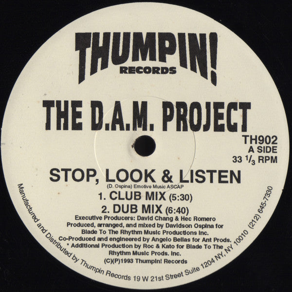 The D.A.M. Project : Stop, Look & Listen (12")