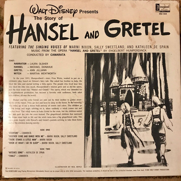 Humperdinck* / Marni Nixon, Sally Sweetland, Kathleen De Spain / Camarata* : The Story Of Hansel And Gretel (LP)