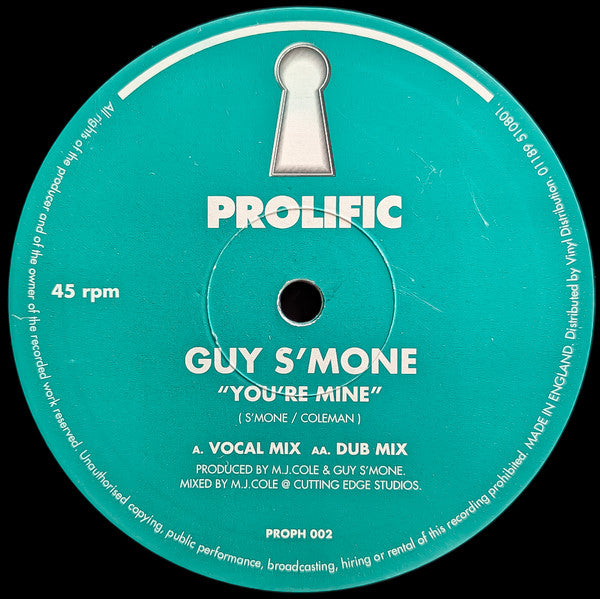 Guy S'Mone : You're Mine (12")