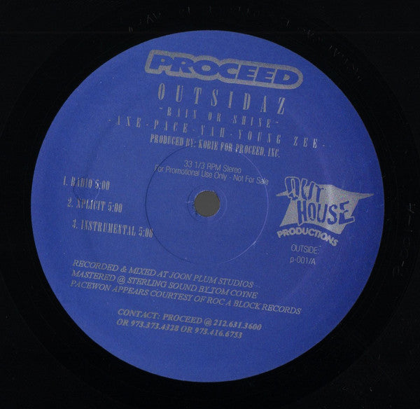 Outsidaz / Tanya Von : Rain Or Shine / Tonite (12", Promo)