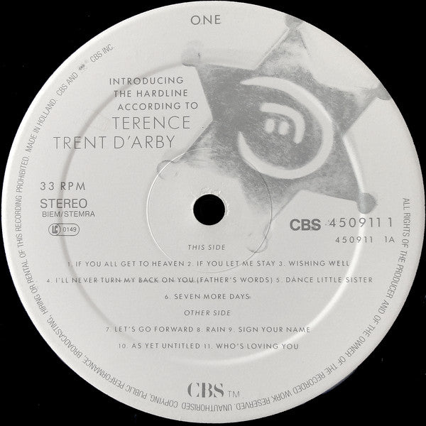 Terence Trent D'Arby : Introducing The Hardline According To Terence Trent D'Arby (LP, Album)