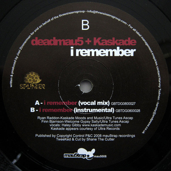 deadmau5 + Kaskade : I Remember (12")