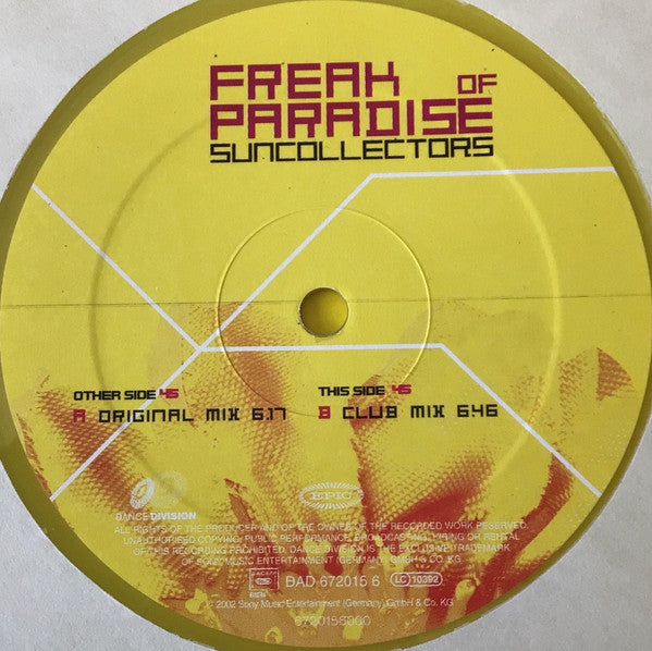 Suncollectors : Freak Of Paradise (12", Yel)