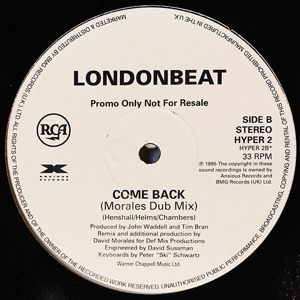 Londonbeat : Come Back (12", Promo)
