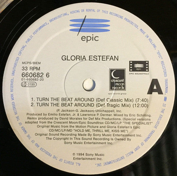 Gloria Estefan : Turn The Beat Around (12", Single)