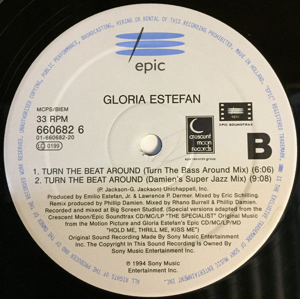 Gloria Estefan : Turn The Beat Around (12", Single)