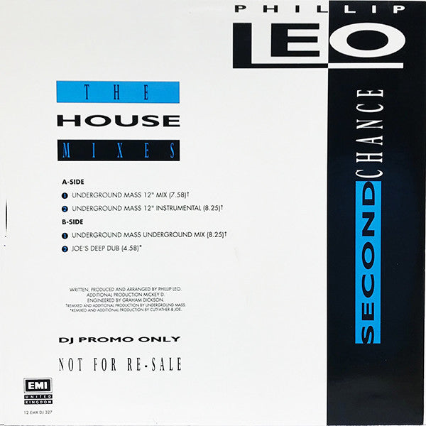 Phillip Leo : Second Chance (The House Mixes) (12", Promo)