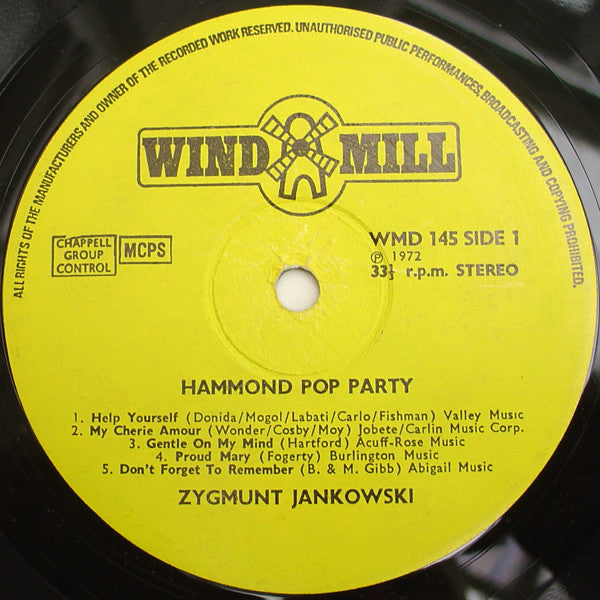 Zygmunt Jankowski : Hammond Pop Party (LP, Album)