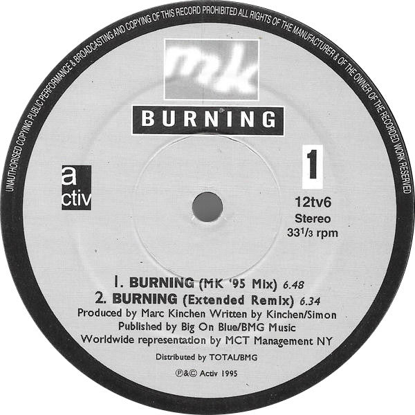Marc Kinchen : Burning (12")