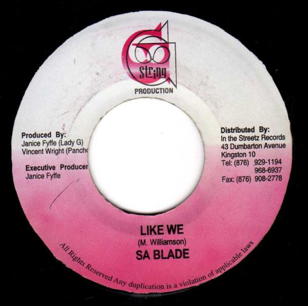 Sa Blade / Determine : Like We / Wrappin The Place (7")