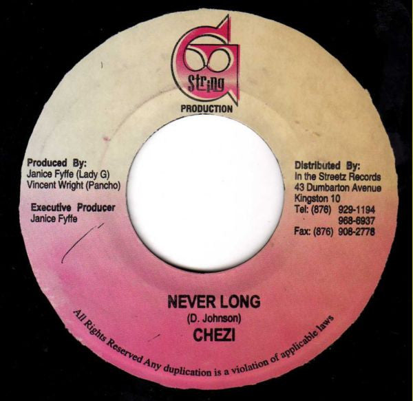 Chuck Fenda*, Anthony Cruz & Richie Spice / Chezi* : Too Long / Never Long (7", Single)