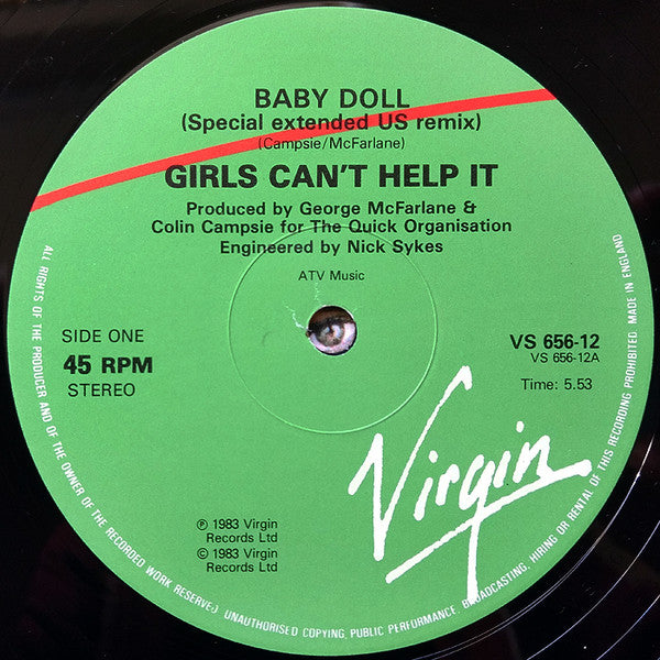 Girls Can't Help It : Baby Doll (12")