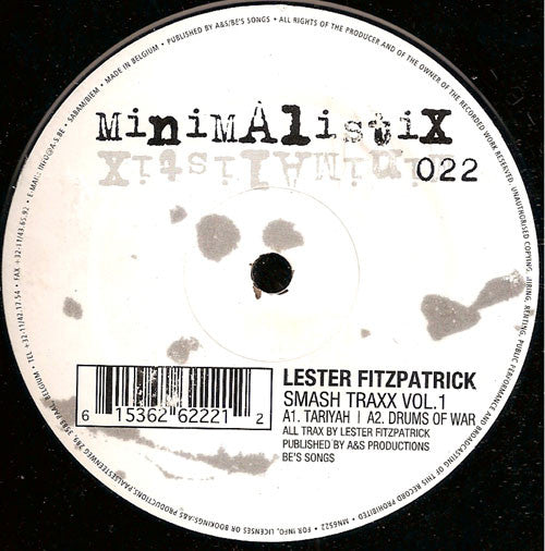 Lester Fitzpatrick : Smash Traxx Vol. 1 (12")
