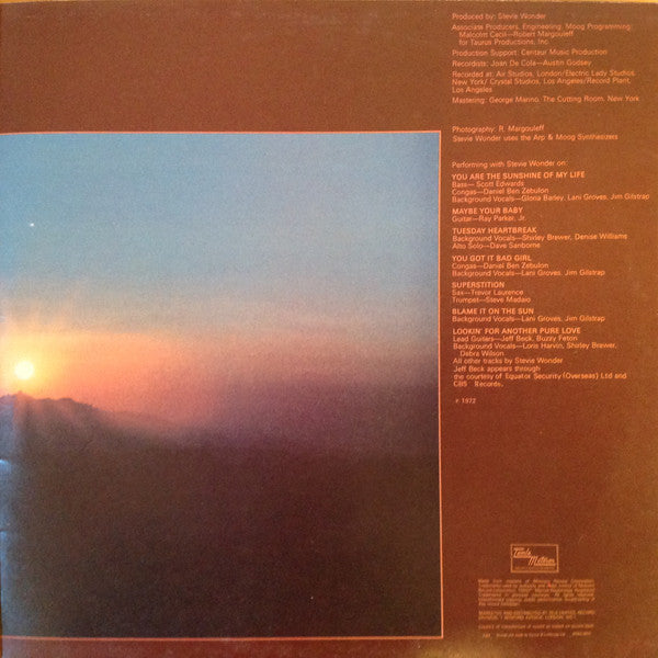 Stevie Wonder : Talking Book (LP, Album, RE, Gat)
