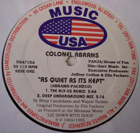 Colonel Abrams : As Quiet As Its Kept (12")