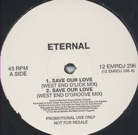 Eternal (2) : Save Our Love (12", Promo)