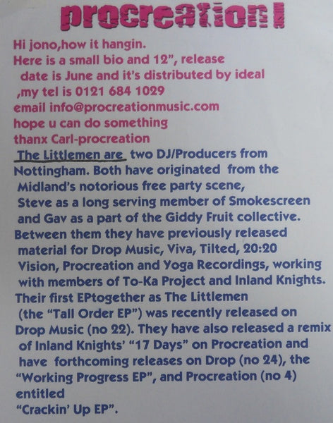 The Littlemen : Crackin' Up EP (12", EP)