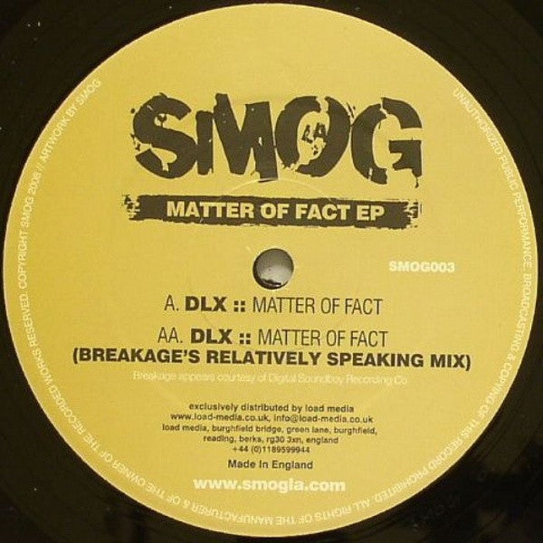 DLX : Matter Of Fact EP (12", EP)