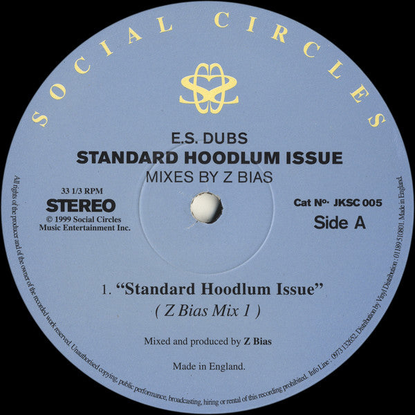 E.S. Dubs : Standard Hoodlum Issue (Mixes By Z Bias) (12")