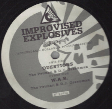 Improvised Explosives : Questions / W.A.R. (12")