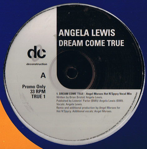 Angela Lewis : Dream Come True (2x12", Promo)