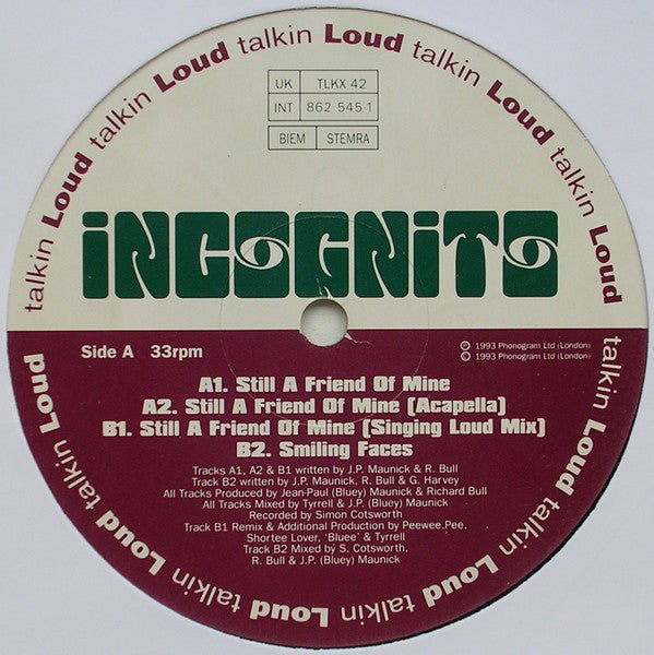 Incognito : Still A Friend Of Mine (12")