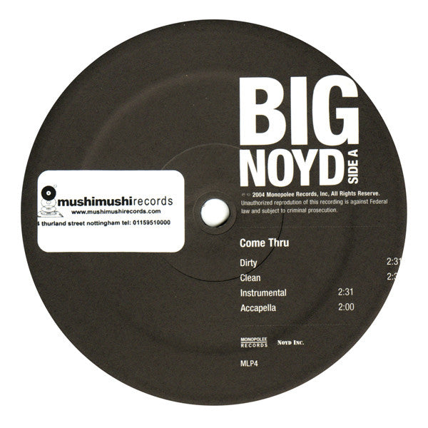 Big Noyd : Come Thru (12")