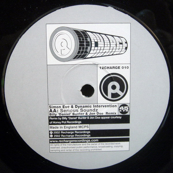 Simon Eve & Dynamic Intervention : Serious Soundz (12")