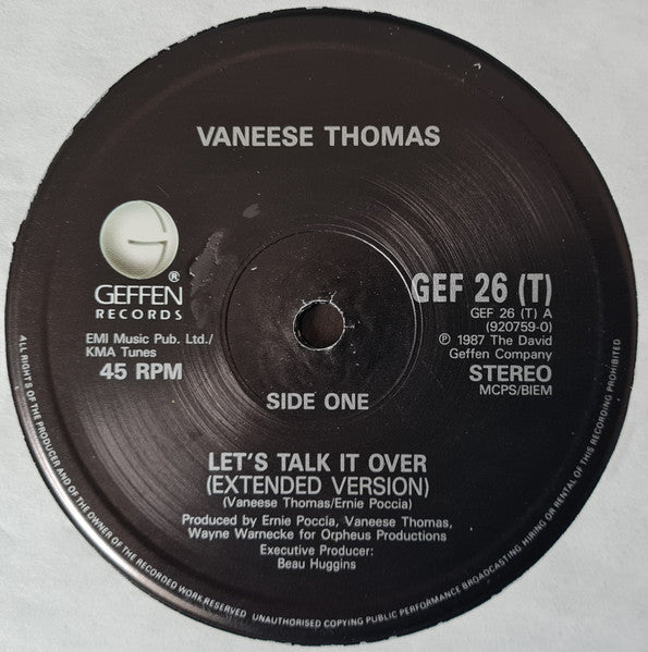Vaneese Thomas : Let's Talk It Over (12")