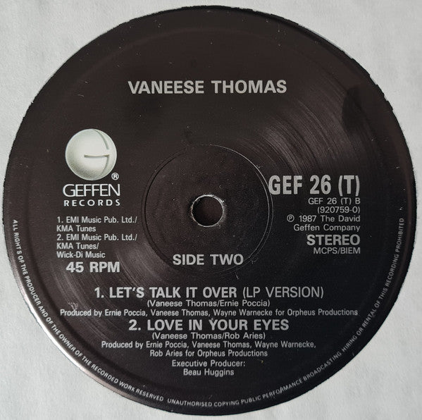 Vaneese Thomas : Let's Talk It Over (12")