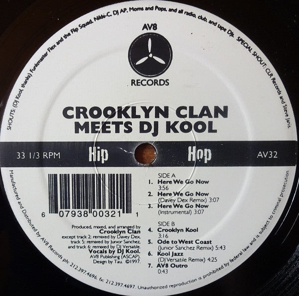 Crooklyn Clan Meets DJ Kool : Here We Go Now (12")