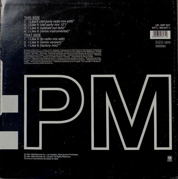 Overweight Pooch Featuring Ce Ce Peniston : I Like It (12", Single)