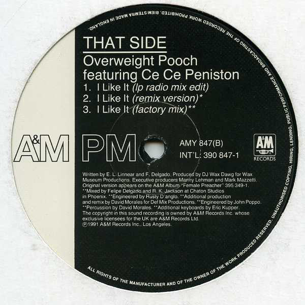 Overweight Pooch Featuring Ce Ce Peniston : I Like It (12", Single)