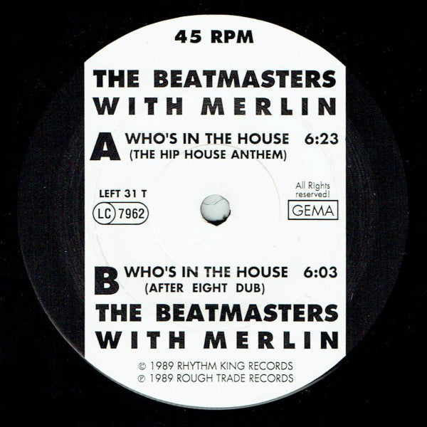 The Beatmasters With Merlin : Who's In The House (12")