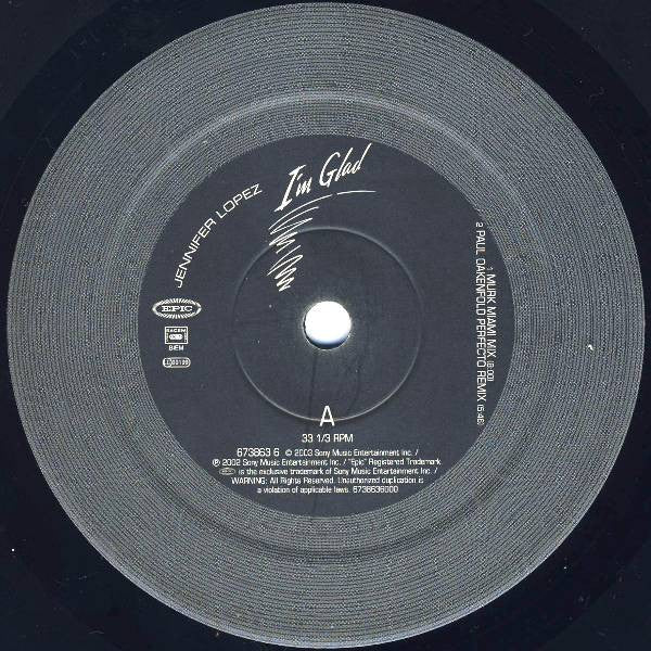 Jennifer Lopez : I'm Glad (12")