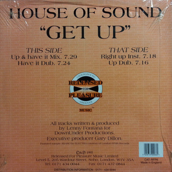 House Of Sound : Get Up (12")