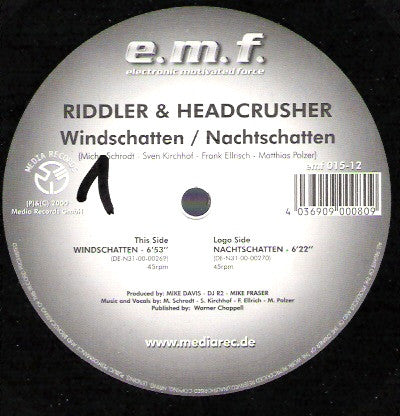 Riddler & Headcrusher : Windschatten / Nachtschatten (12")