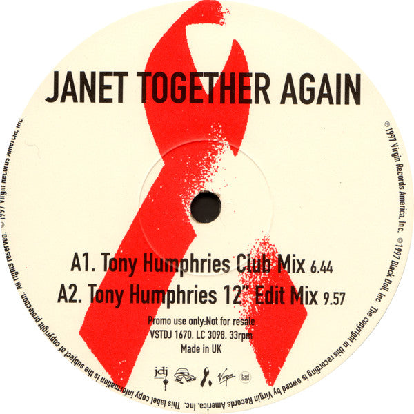 Janet* : Together Again (12", Promo)
