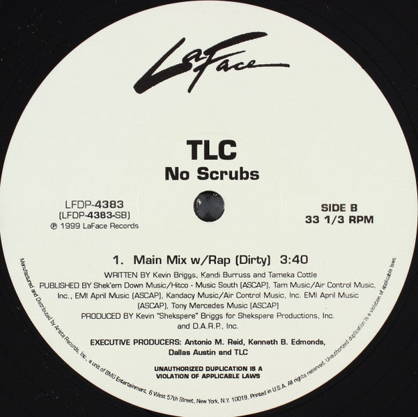 TLC : No Scrubs (12", Promo)