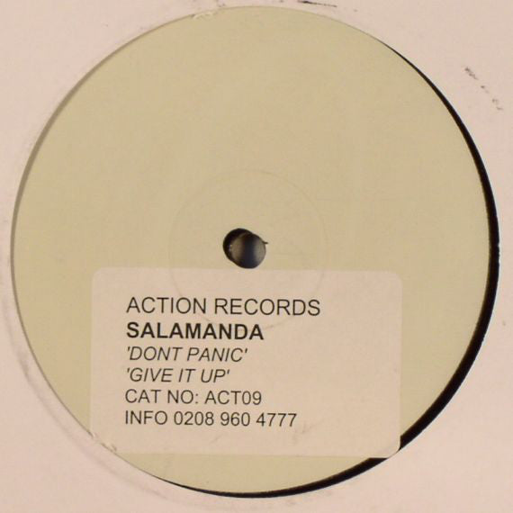 Salamanda : Don't Panic / Give It Up (12", Promo, W/Lbl, Sti)