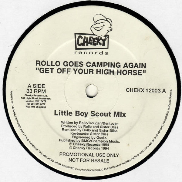 Rollo Goes Camping : Get Off Your High Horse (12", Promo)