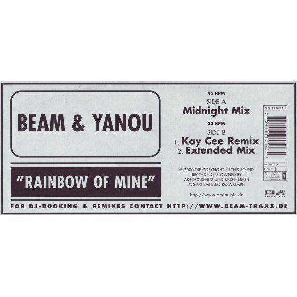 Beam & Yanou : Rainbow Of Mine (12", Maxi)