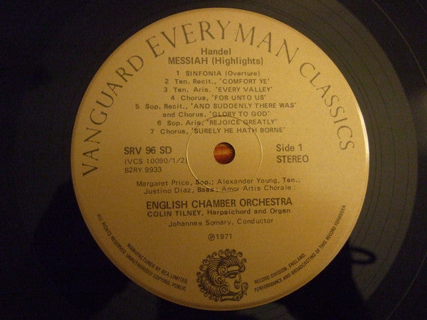 Georg Friedrich Händel, English Chamber Orchestra, Amor Artis Chorale : Highlights Of Messiah (LP)