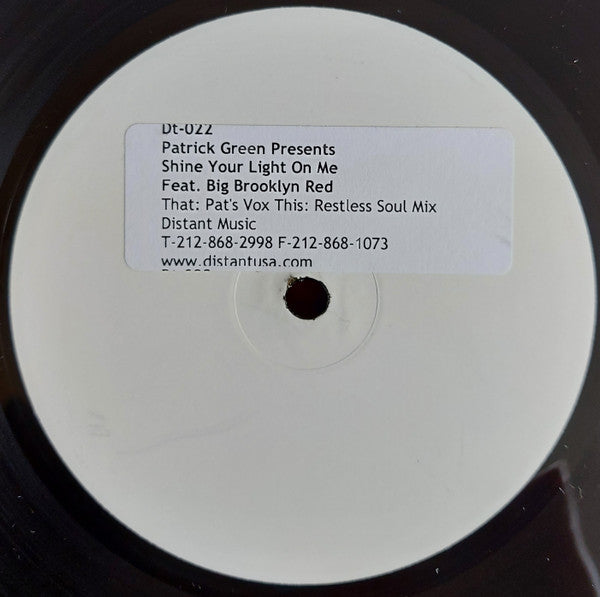 Patrick Green : Shine Your Light On Me (12", Promo, W/Lbl, Sti)