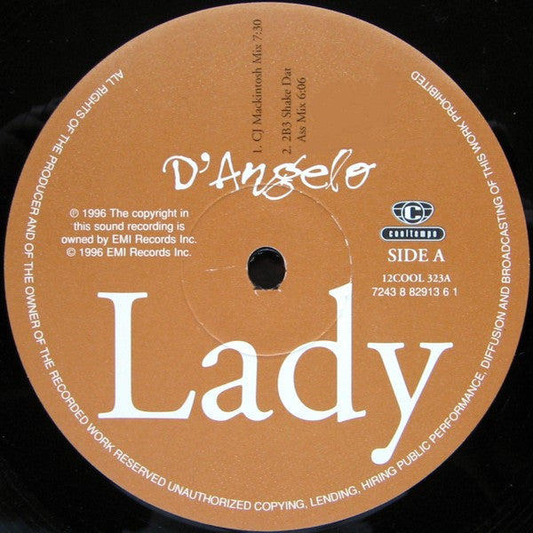 D'Angelo : Lady (12", Single)